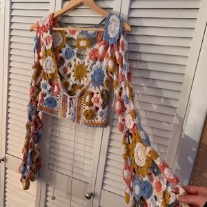 Andi Bagus handmade crochet cotton top, size S